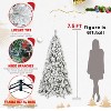 Resenkos Artificial 7.5ft Flock Christmas Tree with 1252PVC/Hard Needle Mixed Branch Tips - 3 of 4