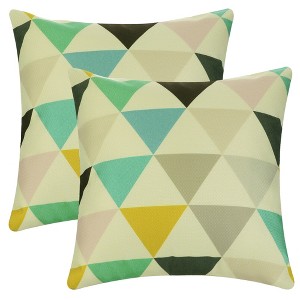 Unique Bargains Geometric Triangle Printed Soft Home Sofa Decor Office Pillow Cases 2 Pcs - 1 of 4
