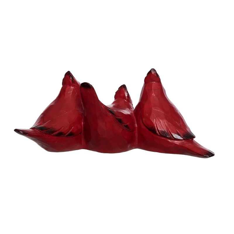 Transpac Resin 10.75 in. Red Christmas Cardinal Gang Decor, 3 of 4