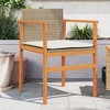 vidaXL Garden Chair Beige PE rattan, solid acacia wood, powder-coated steel - 2 of 4