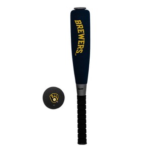 MLB Milwaukee Brewers Franklin Sports 21" Jumbo Foam Bat & Ball Set - 1 of 3