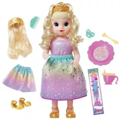 Baby Alive Princess Ellie Grows Up! Growing and Talking Baby Doll - Blonde Hair