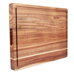 1.5" Thick Acacia Wood Cutting Board, 20" x 15" Chopping Board for Kitchen - 1 of 4