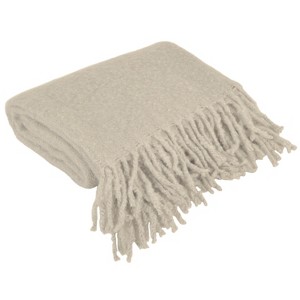 Bryan Fringe Throw Blanket Gray - Décor Therapy