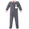 Hudson Baby Infant Girl Fleece Zipper Sleep and Play 2pk, Swan, 3-6 Months - 3 of 3