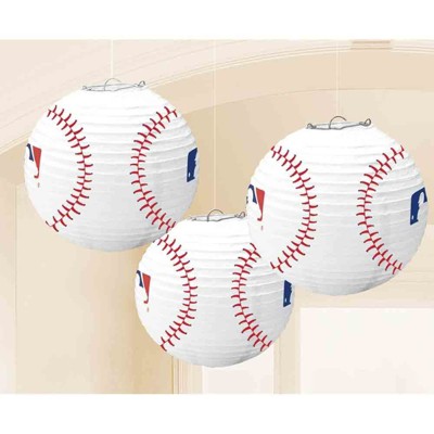 Birthday Express Baseball Lanterns - 3 Pack
