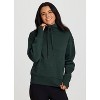 RBX Active Women's Regular Length Adjustable Mock Neck Quarter Zip Pullover Cotton Blend Fleece Sweatshirt with Zipper Pockets - 4 of 4