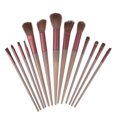 Unique Bargains Travel Makeup Brush Set Eyeshadow Brush Foundation Concealer Blusher Brush 13Pcs