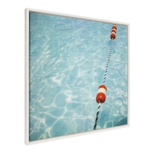 Kate & Laurel All Things Decor 30"x30" Sylvie Ropes Framed Canvas Wall Art by Alicia Bock: Modern Nautical Decor, Plastic Frame - 1 of 4