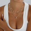 HTUTWOO Women Layered Rhinestone and Pearls Pendant Necklace, Stackable and hypoallergenic Jewelry for Wedding, Party, Everyday Gifts - 4 of 4