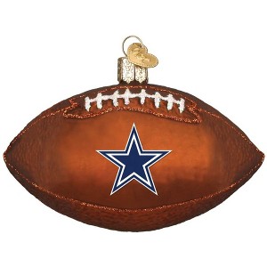 Old World Christmas Blown Glass Ornament for Christmas Tree, Dallas Cowboys Football - 1 of 4