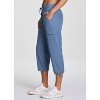 RBX Active Women's Relaxed Lightweight Woven Cargo Capri Pant - 4 of 4