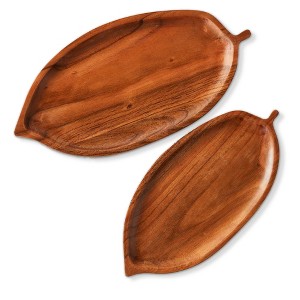 tag Acacia Leaf Platter, Set of 2 - 1 of 2