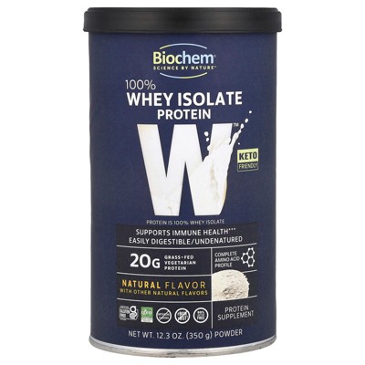 Biochem 100% Whey Isolate Protein, Natural, 12.3 oz (350 g)