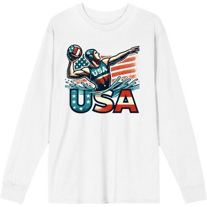 Team USA Water Polo Adult Crew Neck Long Sleeve Tee - 1 of 2
