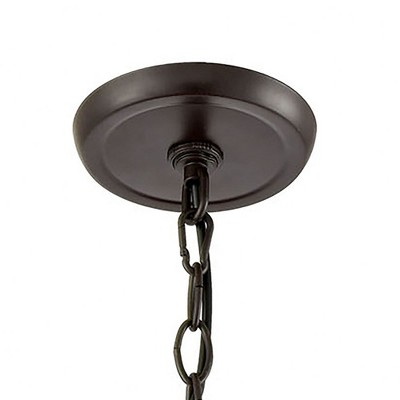 Oil Rubbed Bronze Mini Pendant with Natural Rope Shade