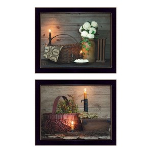 Gulches 2-Piece Vignette By Susan Boyer, Printed Wall Art, Ready To Hang Framed Poster, Black Frame(Baskets and Flowers Collection) - 1 of 4