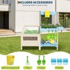 Mud Kitchen with Garden Bed, Planter Box, Removable Sink & Faucet, Gardening Tools & Storage Shelf - 4 of 4