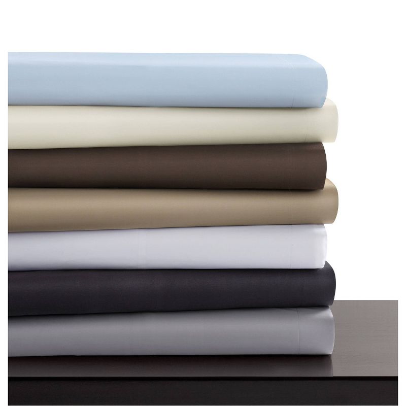 Cotton Sateen 600 Thread Count 3pc Oversized Duvet Cover Set - Tribeca Living, 3 of 4