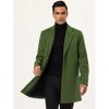 Lars Amadeus Men's Slim Fit Winter Notched Lapel Single Breasted Long Jacket Overcoat - 2 of 4