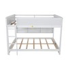 YOOCOZZ Queen over Queen Bunk Bed with Built-in Storage Cabinets and Charging Station - 3 of 4