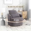 CAVINAS Teddy Swivel Barrel Accent Chair with Curved Backrest,Cozy Upholstered Swivel Living Room Chairs,Reading Chairs for Living Room - 2 of 4