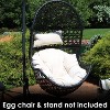 Sunnydaze Outdoor Replacement Cordelia Hanging Egg Chair Cushion and Headrest Pillow Set - 2pc - 4 of 4