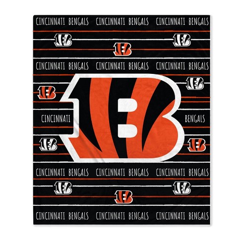 NFL Cincinnati Bengals Gridiron Fleece Throw, 50-inches x 60-inches