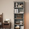 5 Tier Book Shelf, Farmhouse Book Case,Tall Shelf with Storage, Wooden Bookshelves for Living Room - 4 of 4