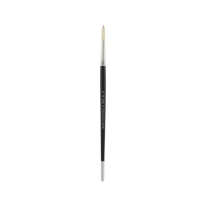 Creative Mark Pro Stroke Premium White Chungking Hog Bristle Artist Paint Brush - Round  - Natural Bristle Brush w/ Great Control Suitable for Oils, - 1 of 4