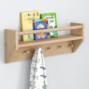 Max & Lily Wall Shelf with Pegs - 1 of 4