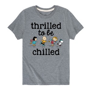 Boys' - Peanuts - Snoopy and Friends Thrilled To Be Chilled Short Sleeve Graphic T-Shirt - 1 of 4