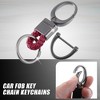 Unique Bargains Keychains Zinc Alloy Faux Leather 360 Degree Rotatable - 2 of 4