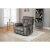 Oversized Chenille Power Lift Recliner Chair with Dual OKIN Motors, Massage, Heating, 180¡ã Lay Flat, and 2 Cup Holders - 4 of 4