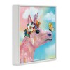 Stupell Industries Butterfly Kisses Pink Fantasy Unicorn Flower Blossoms Framed Giclee Art - 2 of 4
