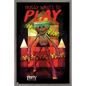 Trends International Poppy Playtime - Huggy Wants To Play Framed Wall Poster Prints - 1 of 4