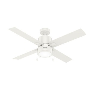 Hunter Fans 52" Beck Lighted Ceiling Fan Fresh White Finish with LED Light Kit - 1 of 4