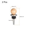 Unique Bargains Reusable Stainless Steel Silicone Wine Stopper for Champagne - 2 of 4