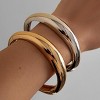 Gold/Silver Plated Irregular Wide Wire Chunky Cuff Bracelets Hinged Cuff Open Bracelet - 3 of 4