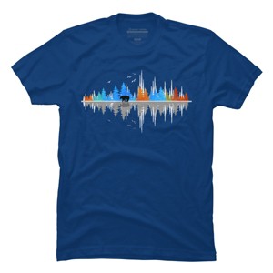 Men's Design By Humans Sounds of Nature Color Tree Notes By NomAdartStudio T-Shirt - 1 of 2