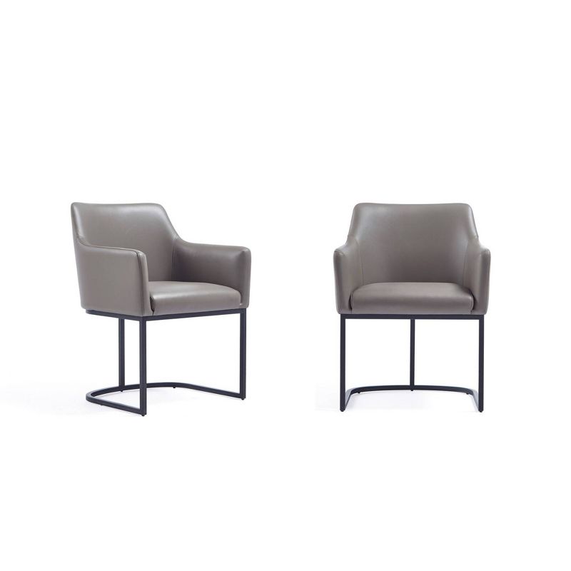 Set of 2 Serena Modern Leatherette Upholstered Dining Armchairs - Manhattan Comfort, 1 of 11