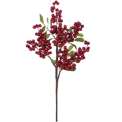 Sullivans Artificial Berry With Leaves Pick 18