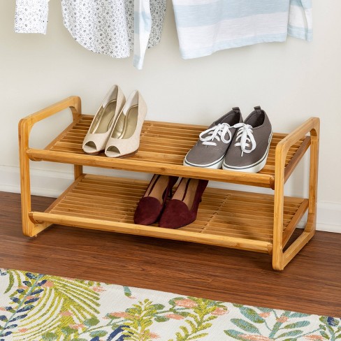 Honey Can Do 2 Tier Stackable Bamboo Shoe Shelf Target