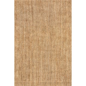 Nuloom Hanne Solid 8x10 Jute Indoor Area Rug for Dining Room Rug Neutral Rug Living Room Rug, Natural - 1 of 4
