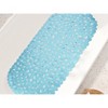 Home Mart Goods Light Blue Stone Pebbles Vinyl Non-Slip Bathtub Shower Mat With Suction Cups -26.7" x13.8" - 3 of 4