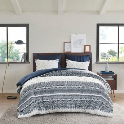 PAGED Full/Queen Comforter Set Chenille Tufting 3 Piece Bedding Set, Bed in a Bag with 1 Comforter and 2 Standard Shams for Bedroom