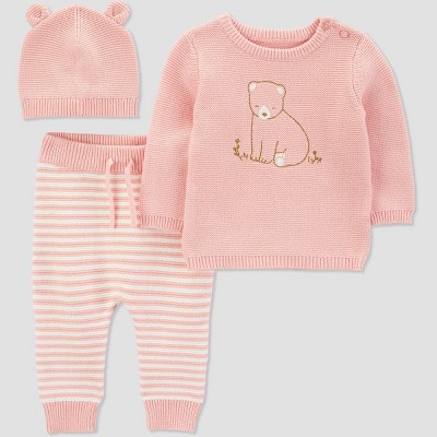Image of Carter's Just One You® Baby Girls' Bear Top & Bottom Set - Pink 24M