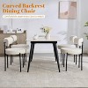 DYHOME Dining Chairs Set of 4, Boucle Dining Chairs Round Upholstered Curved Backrest - 4 of 4