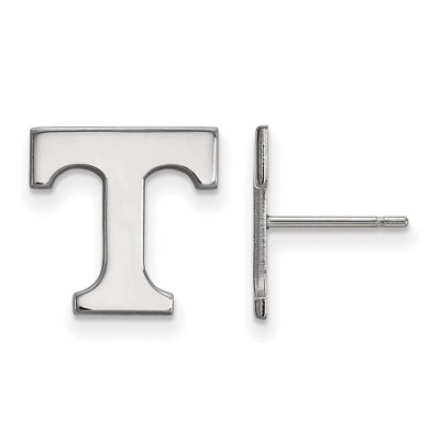 Black Bow Jewelry 14k White Gold Tennessee Volunteers NCAA Post Earrings