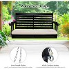 VINGLI 4 FT Outdoor Porch Swing with Cushions, Heavy Duty 880 LBS Patio Hanging Swing Bench with Chains for Yard, Garden - 2 of 4
